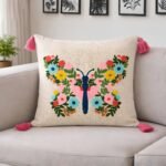 multicolour-floral-butterfly-tufted-cushion-cover-with-pink-tassels
