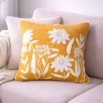 mustard-yellow-white-floral-tufted-cotton-cushion-cover