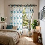 blue-palm-leaf-hand-block-printed-duck-cotton-curtains
