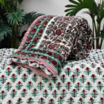 red-floral-with-teal-jaipuri-hand-quilted-reversible-razai