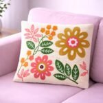 multicolour-floral-garden-tufted-cotton-cushion-cover