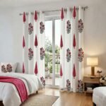 red-buta-floral-hand-block-printed-premium-duck-cotton-curtains-pair