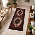 maroon-cream-floral-velvet-anti-skid-carpet-runner