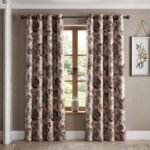 aqua-pink-floral-hand-block-printed-duck-cotton-curtains-pair