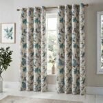 aqua-multicolor-floral-hand-block-printed-duck-cotton-curtains-pair