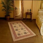 beige-maroon-palm-pattern-handmade-hand-block-printed-rug