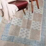blue-brown-leaf-pattern-handmade-hand-block-printed-rug