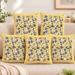sunny-yellow-slate-grey-floral-trellis-hand-block-print-cotton-cushion-cover-24x24