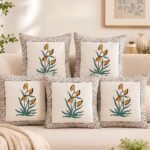 ochre-yellow-minimalist-floral-stem-hand-block-print-cotton-cushion-cover-24x24