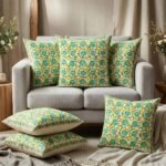 turquoise-olive-green-all-over-botanical-jaal-hand-block-print-cotton-cushion-cover-24x24