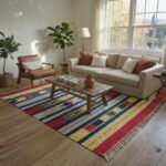 red-blue-yellow-striped-handmade-hand-block-printed-rug