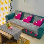concentric-diamond-ikat-boho-tailored-custom-sofa-cover-fuchsia-pink-accent