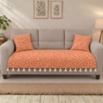 ogee-diamond-ikat-boho-tailored-custom-sofa-cover-tangerine-coral