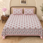 dusty-rose-mughal-medallion-floral-vine-pure-hand-block-king-bedsheet