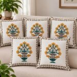 red-orange-yellow-floral-block-print-cushion-cover-set-of-5