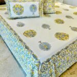 mustard-yellow-floral-bouquet-date-palm-super-jumbo-king-bedsheet