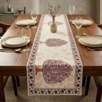 rust-crimson-tree-of-life-foliage-hand-block-cotton-canvas-6-seater-table-runner-15x72