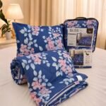 tulsi-bliss-royal-sapphire-floral-vine-4-piece-glace-cotton-reversible-comforter-set