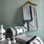botanical-foliage-sprig-chevron-reversible-quilted-comforter-bedsheet-set