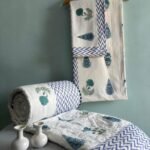 tropical-flora-leaf-cluster-reversible-quilted-comforter-bedsheet-set