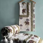 mustard-poppy-vine-olive-lattice-reversible-quilted-comforter-bedsheet-set