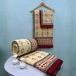 golden-chrysanthemum-blossom-jaal-reversible-quilted-comforter-bedsheet-set